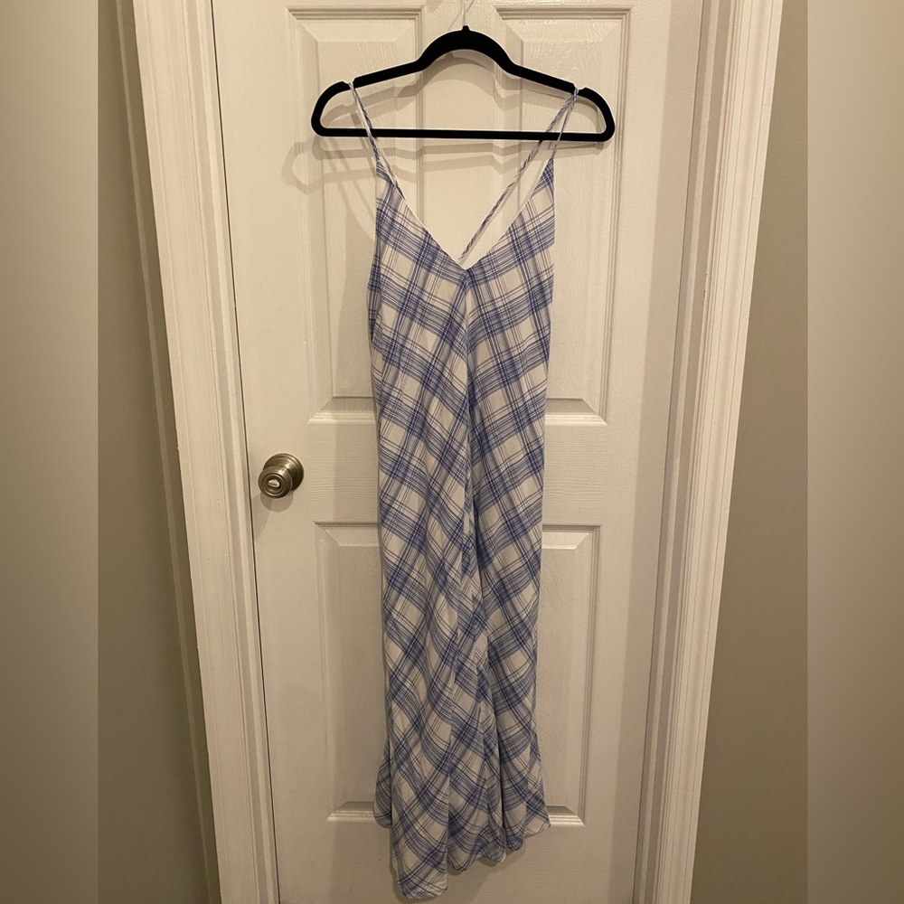 Banana Republic Factory Trapeze Dress XS blue & white (snow day).  New with tag.